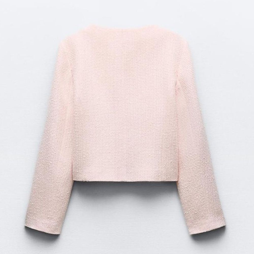 ZARA STRUCTURED ROUND NECK BLAZER - Picture 9 of 9